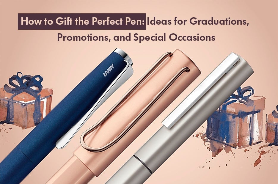 Luxury LAMY pens in elegant colors with gift boxes – perfect pen gift ideas for graduations, promotions, and special occasions