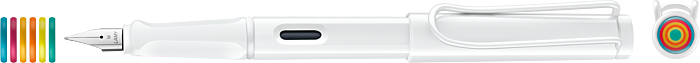 LAMY safari multicolor all-white Fountain pen Set F