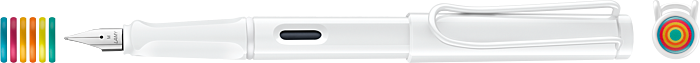 LAMY safari multicolor all-white Fountain pen Set M