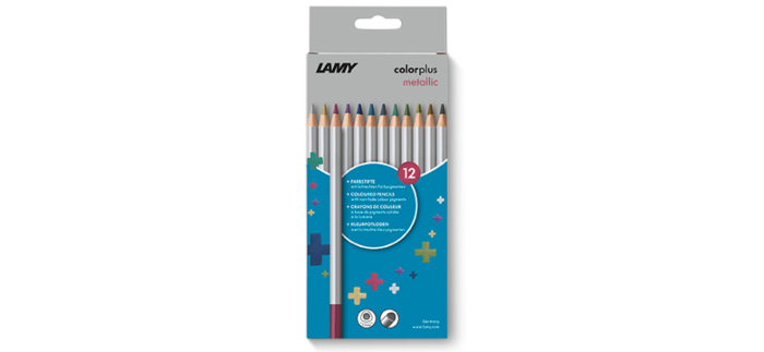 COLOR PENCILS CARDBOARD BOX METALLIC  12 PCS